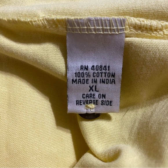 NWT Sportif Butter Yellow Gulf Stream Cotton Button Up Shirt - Picture 5 of 5